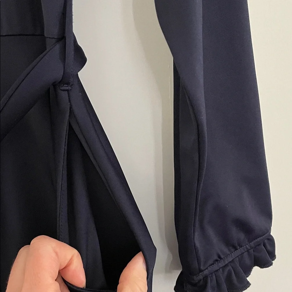 Elegant Navy Long-Sleeve Dress - Picture 4 of 4